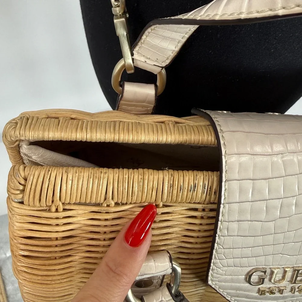 Guess wicker satchel